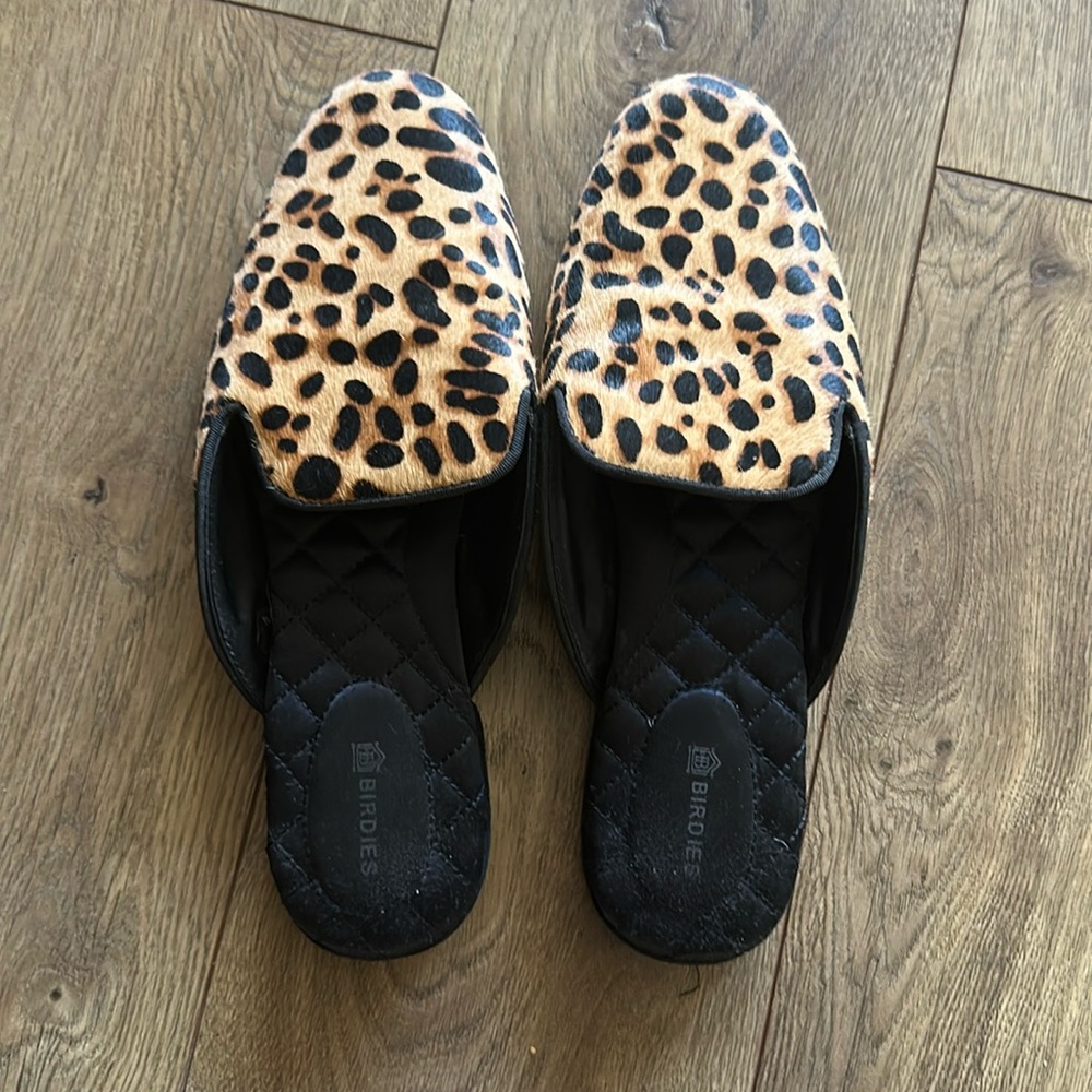 Leopard print mules from Birdies, size 6.5